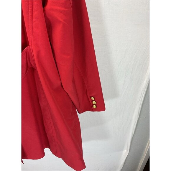 Diane Gilman Silk Duster long Jacket Trench Coat gold button Plus size 2X 56"‎ - Picture 3 of 13